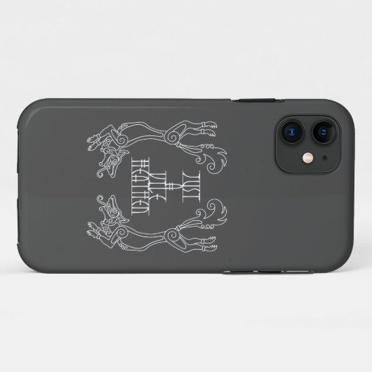 ヒースンノー異教のスアサトルバイキングウルフフォンケース Case-Mate iPhoneケース (裏面(横))