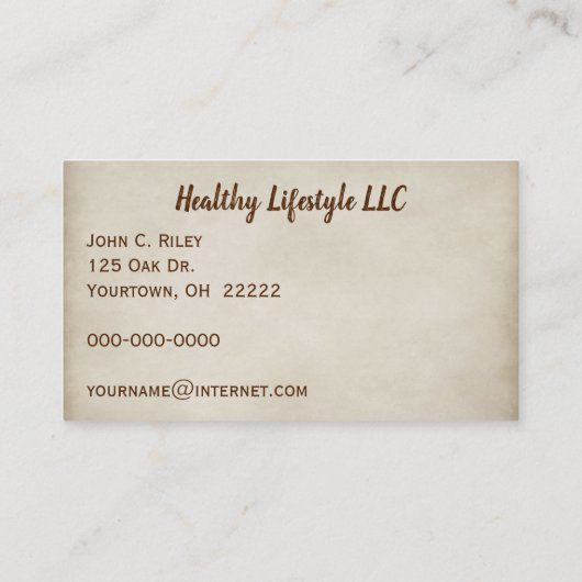 ヒース食品事業のレトロさびたミルクの看板 名刺 (裏面)