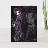 "ヒース"のピンクのバレンタインデーの花の妖精カード シーズンカード (正面)