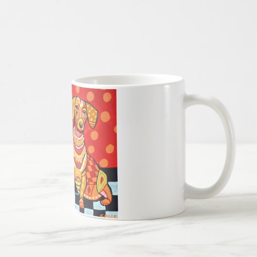 ヒースGallerによるダックスフント コーヒーマグカップ (右)
