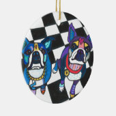 ヒースGallerによるボストンテリア セラミックオーナメント (右)