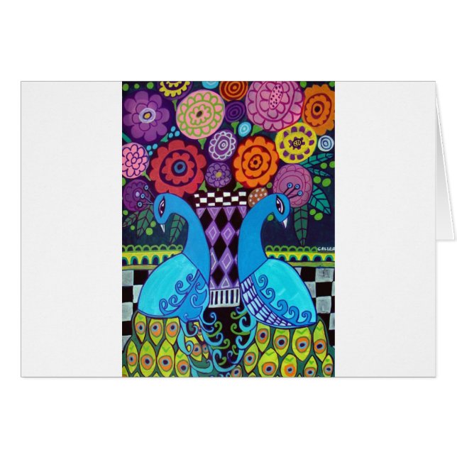 ヒースGallerによる花の芸術の孔雀 (正面横)