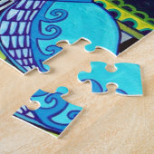 ヒースGallerによる花の芸術の孔雀 ジグソーパズル (側面)