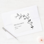 ヒーズお気に入りの蛇行つる植物結婚式の引き出物 スクエアシール (封筒)