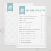 ヒーセッド、シーセッドパーティゲーム（完全にカスタマイズ可能） 招待状 (正面/裏面)