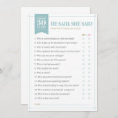 ヒーセッド、シーセッド ゲーム（カスタマイズ可能） 招待状 (正面/裏面)