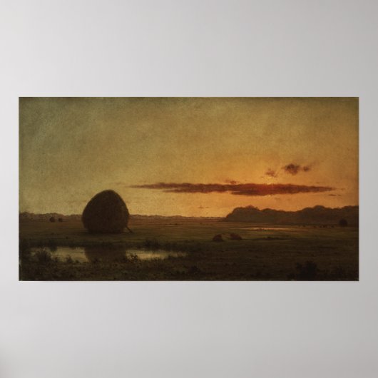 ヒーデ - ニューベリーポートの草原の夕焼け ポスター (正面)