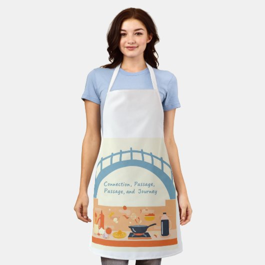 ヒートストラップをブリッジ エプロン (着用した状態)