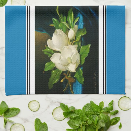 ヒードジャイアントマグノリアフラワータオル キッチンタオル (折り畳み)