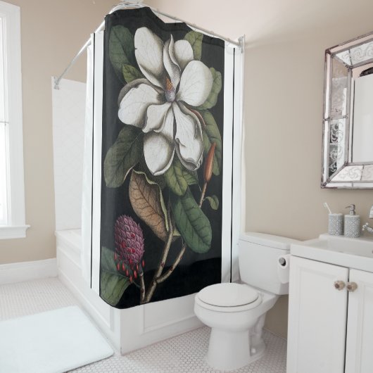 ヒードマグノリアフラワーブロッサムシャワーカーテン シャワーカーテン (インサイチュ)