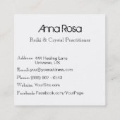 *～*ヒーラーニューエイジ霊気Crystal Yoga霊気マスター スクエア名刺 (裏面)