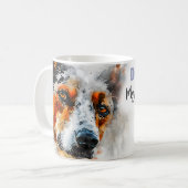 ヒーラー犬ママ コーヒーマグカップ (正面左)