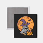 ヒーラー魔女帽子月ジャックオランタン ハロウィン マグネット (正面/裏面)