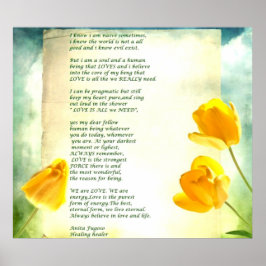 ヒーラー・アニタ・フゴソのヴィンテージ紙愛に関する手紙 ポスター