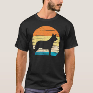 ヒーラー オーストラリアン・キャトル・ドッグ レトロ ブルー レッド 動物 Tシャツ