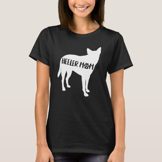 ヒーラー・ママ 面白い 牛の番犬 オーナー ドッグママ 母の日 Tシャツ (正面)