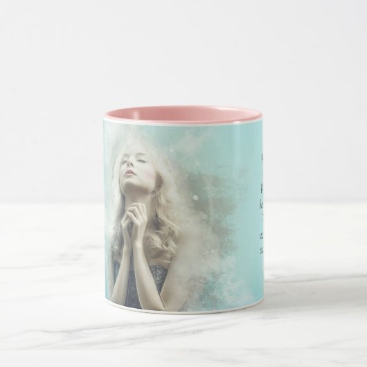 ヒーリングと許し祈りの言葉マグ マグカップ (中央)