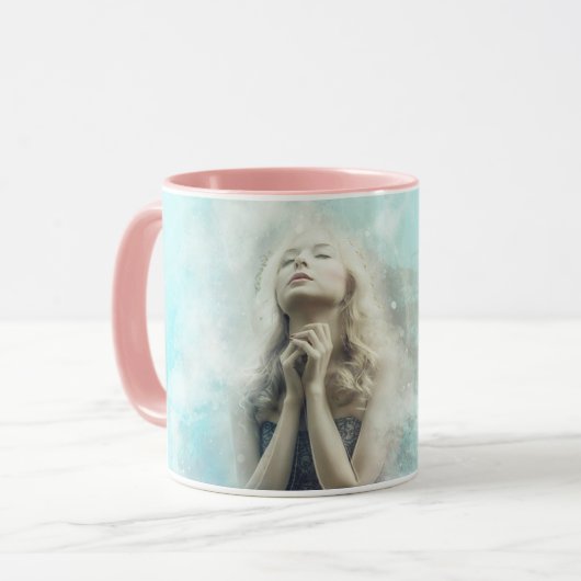 ヒーリングと許し祈りの言葉マグ マグカップ (正面左)