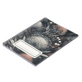 ヒーリングは乱雑 – ミッドナイト開花植物芸術2 ノートブック (左側)