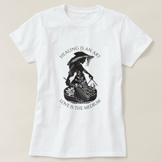ヒーリングは女性のTシャツ | 感動的 Tシャツ (デザイン正面)