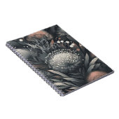 ヒーリングは散らかっている – ミッドナイト開花ボタニカルアート ノートブック (右側)