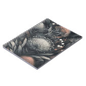 ヒーリングは散らかっている – ミッドナイト開花ボタニカルアート ノートブック (左側)