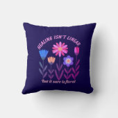 ヒーリングは線形ではないフローラ装飾用クッション クッション (裏面)