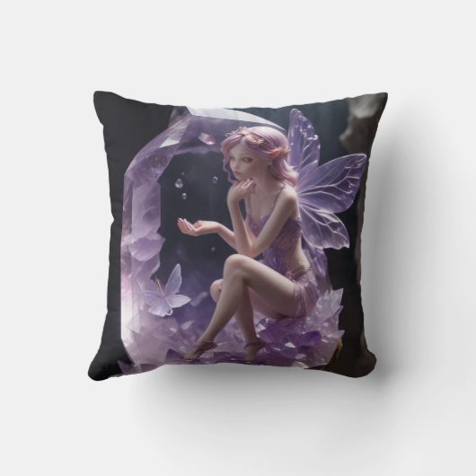 ヒーリングアメジストクリスタルフェアリー クッション (裏面)