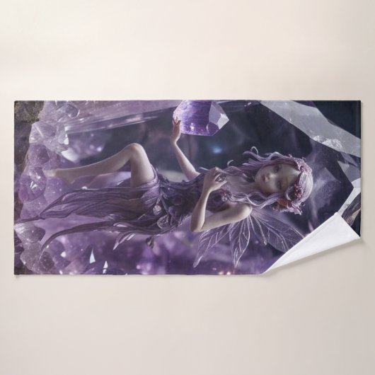 ヒーリングアメジストクリスタルフェアリー バスタオル (バスタオル)