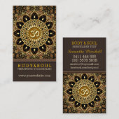 ヒーリングアースろうけつ染めヨガビジネスカード 名刺 (正面/裏面)