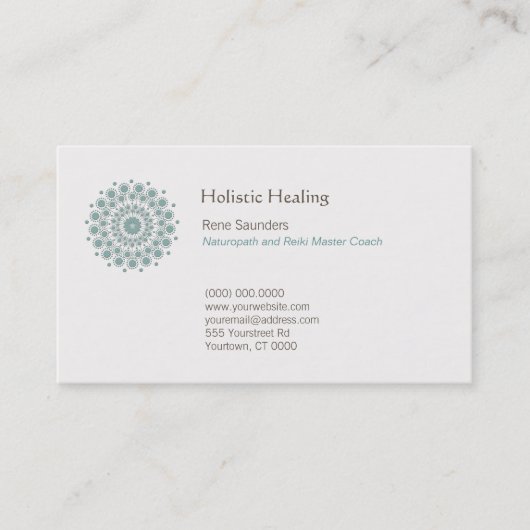 ヒーリングアーツと自然治癒サークルロゴ 名刺 (正面)