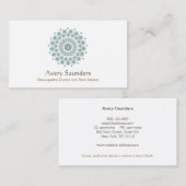 ヒーリングアーツ、自然の健康とウェルネスロゴ 名刺 (正面/裏面)