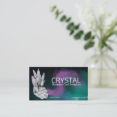 ヒーリングエネルギー – ミネラルクォーツ結晶  名刺 (スタンド正面)