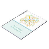 ヒーリングエレガントジャーニー金ゴールドマンダラフラワー ノートブック (左側)