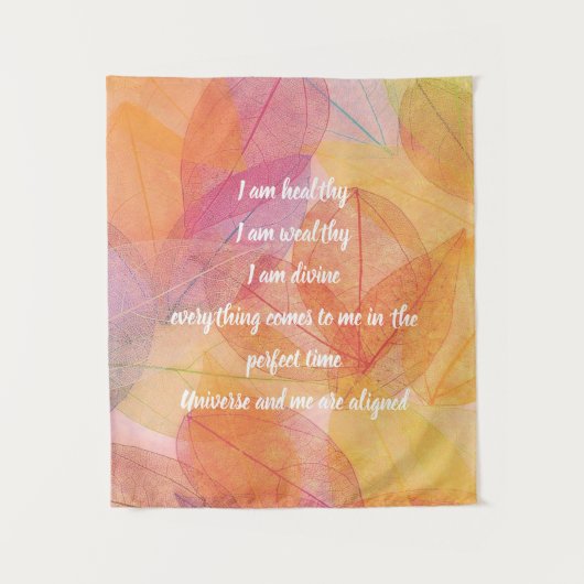 ヒーリングカスタマイズ引用文自然インスパイアタペストリー タペストリー (正面)