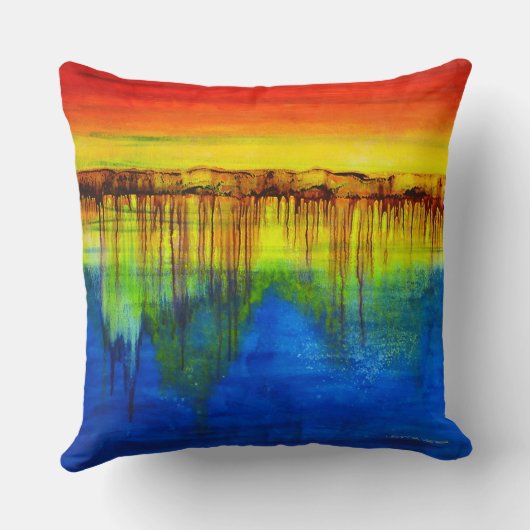 ヒーリングカラーアートセラピー枕、2つの回折面 クッション (裏面)