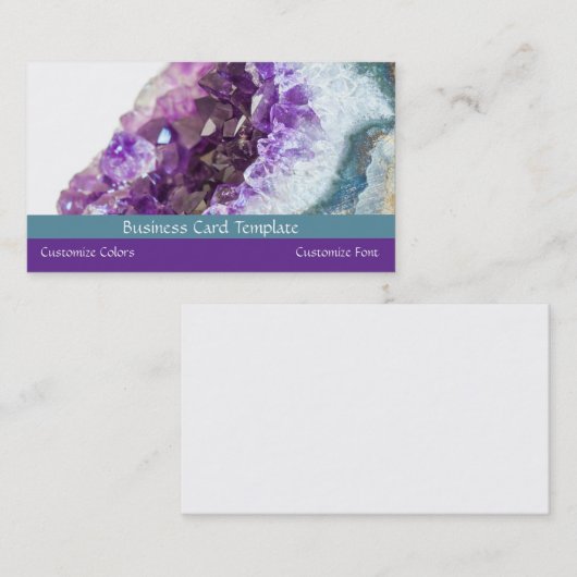 ヒーリングクリスタルアメジスト名刺 名刺 (正面/裏面)