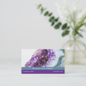 ヒーリングクリスタルアメジスト名刺 名刺 (スタンド正面)