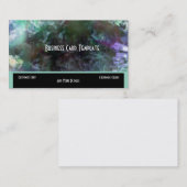 ヒーリングクリスタルカラーズティール(緑がかった色)アメジスト 名刺 (正面/裏面)