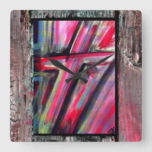 ヒーリングクロス スクエア壁時計 (正面)