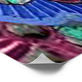 ヒーリングセラピー – フラワーブルー ポスター (角)