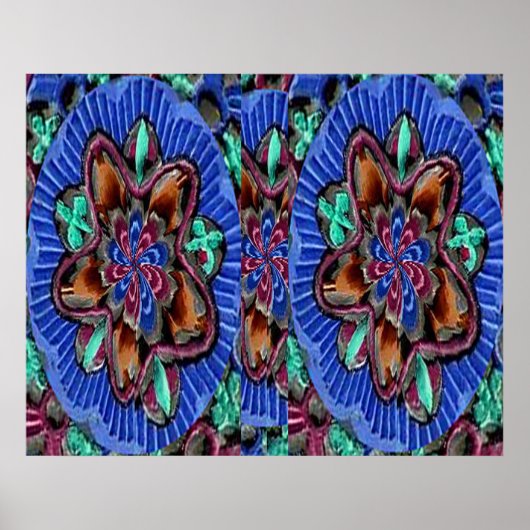 ヒーリングセラピー – フラワーブルー ポスター (正面)