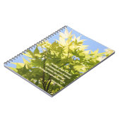 ヒーリングツリー感動的、引用文 – ノートブック (左側)