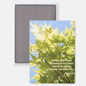 ヒーリングツリー感動的、引用文- マグネット (正面/裏面)