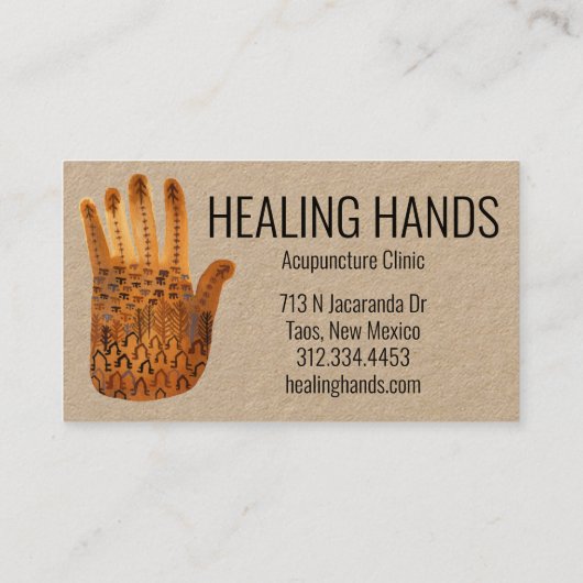 ヒーリングハンズウォーターカラーボホクラフト 名刺 (裏面)