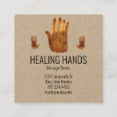 ヒーリングハンズウォーターカラーボホ スクエア名刺 (裏面)