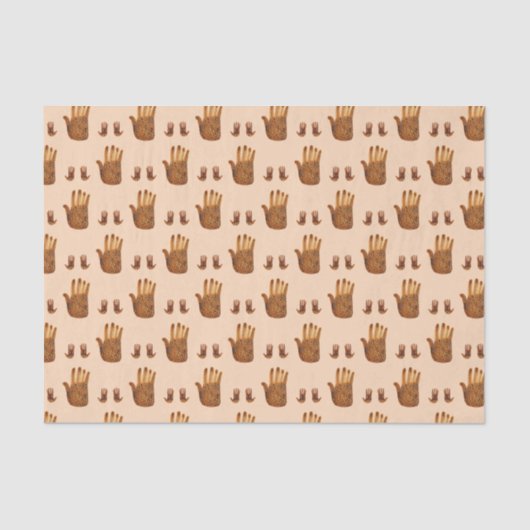 ヒーリングハンズボホ神秘的なパターン虹ギフト 薄葉紙 (正面)