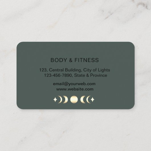 ヒーリングハンズマッサージセラピストホリスティックフィットネス 名刺 (裏面)