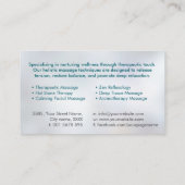 ヒーリングハンズマッサージセラピスト 名刺 (裏面)