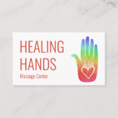 ヒーリングハンズレインボーカラフルハマ絵を描サハート 名刺 (正面)